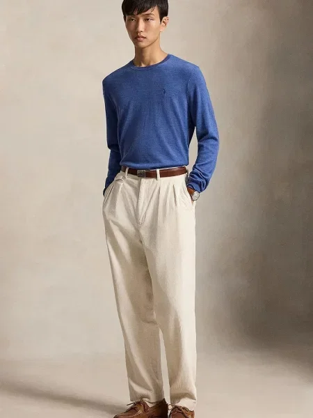 Polo Ralph Lauren sweter wełniany niebieski