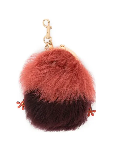 Portofel Anya Hindmarch din piele de oaie roșu