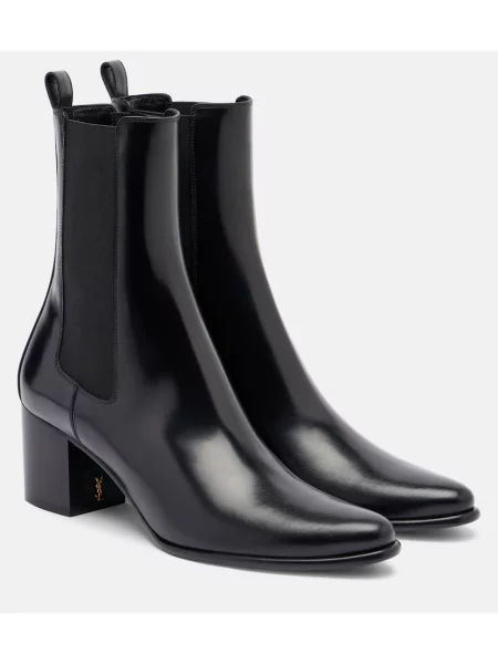 Cizme scurte Saint Laurent din piele negru
