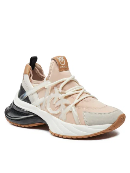 Pinko Sneakers ARIEL cu adaos de piele roz