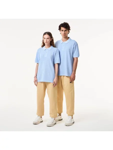 Поло Lacoste голубое
