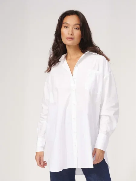 TEESHOPPEN Tričko Oversized bílá