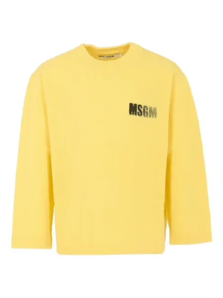 Sweter dziecięcy Msgm żółty