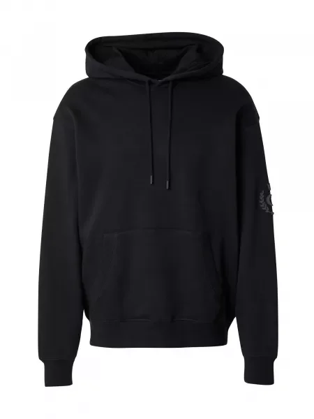 GUESS Hanorac CHENILLE | Oversize fit negru