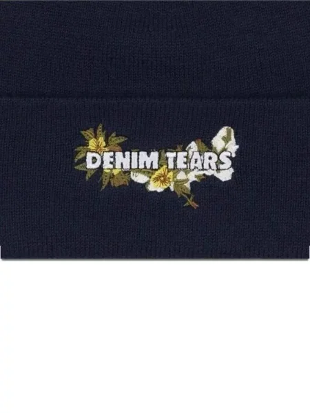 Căciulă Denim Tears cu model floral albastru