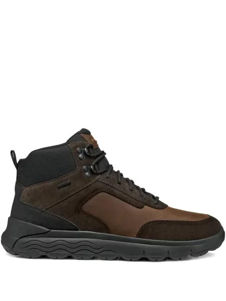 Botine Geox cu șireturi din dantelă maro