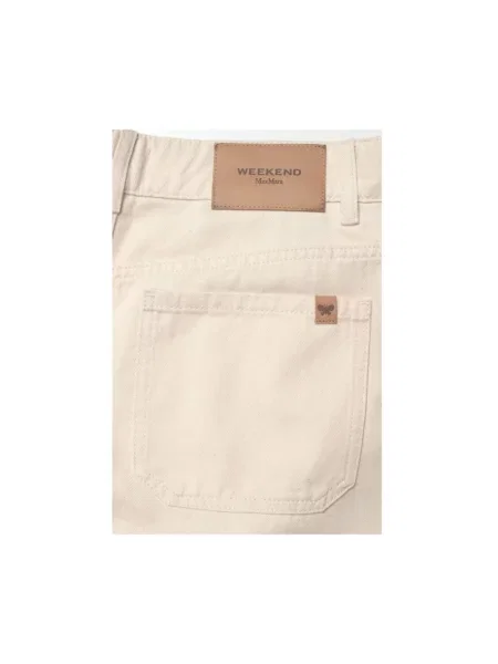 Jeansy Weekend Max Mara beżowe