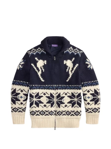 Gulerat cardigan Ralph Lauren Purple Label albastru