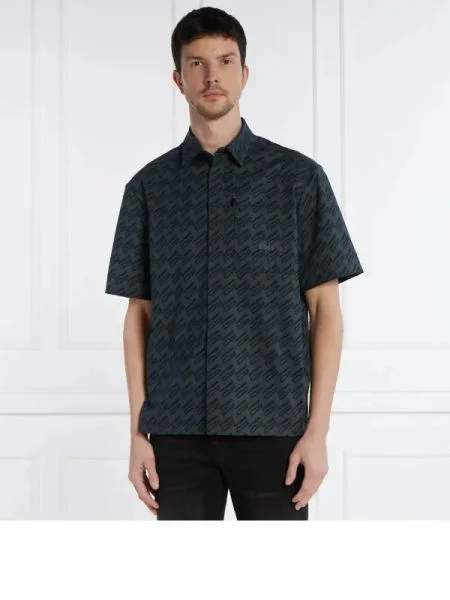 BOSS GREEN Cămașă bechno gri