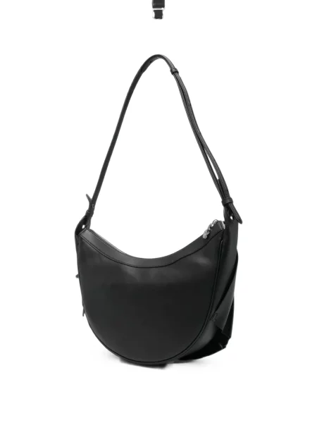 Geanta hobo Lacoste din piele negru