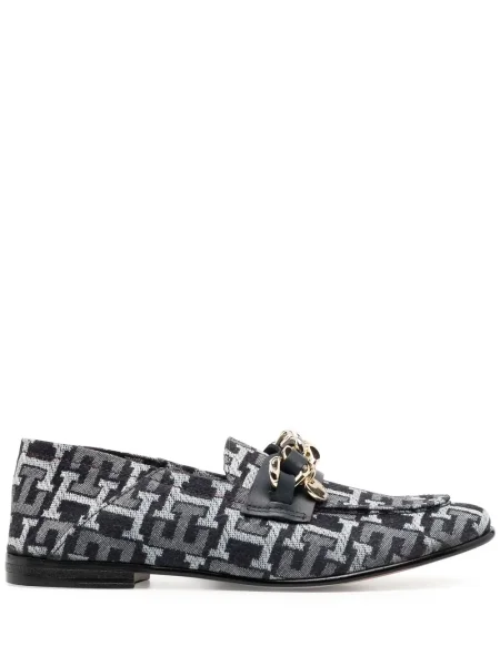 Pantofi loafer Tommy Hilfiger din jacard albastru