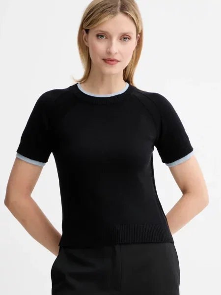 MAX&Co. pulover din amestec de casmir light negru