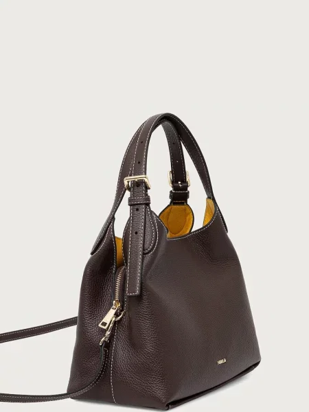 Geantă Furla din piele maro
