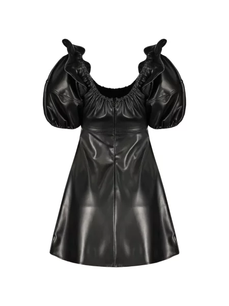 Rochie mini Ellery cu volane negru
