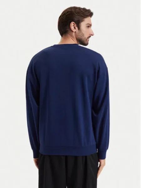 ADIDAS SPORTSWEAR Sportska sweater majica Seasonal Essentials Collegiate French Terry Crew tamno / bijela plava