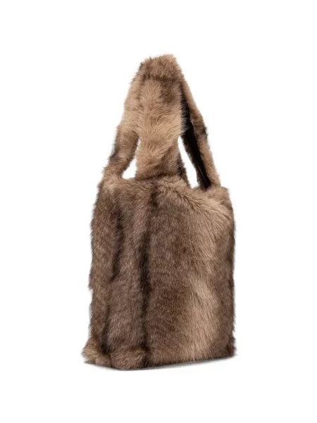 Geantă shopper Silvian Heach cu blană maro