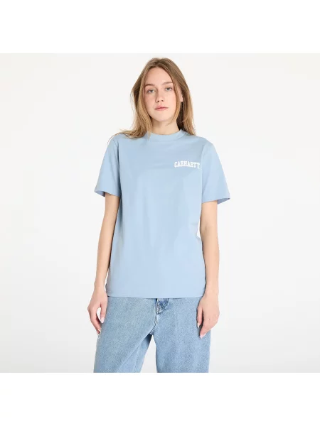 Carhartt WIP S/S University Script T-Shirt Dusty Ice Mężczyźni Koszulki Carhartt WIP Size: S niebieski