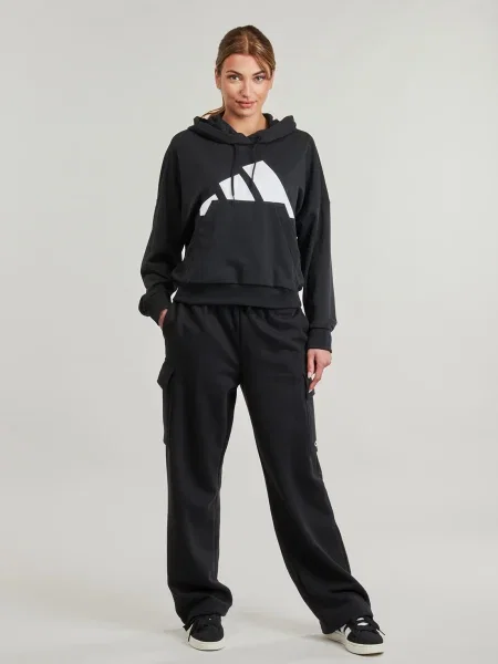 Pantaloni cargo Adidas din fleece negru
