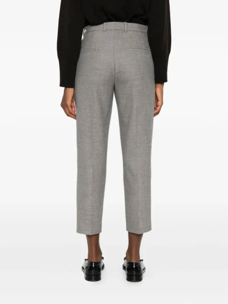 Pantaloni Cambio cu model herringbone gri