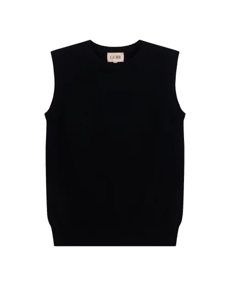GOBI Cashmere Vestă tricotată Women's Timeless Cashmere Crewneck Vest' negru