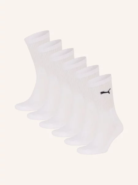 Puma Sportovní Ponožky Regular Crew 6 Párů V Balení white bílé