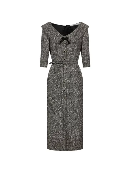Rochie midi Alessandra Rich cu funde gri