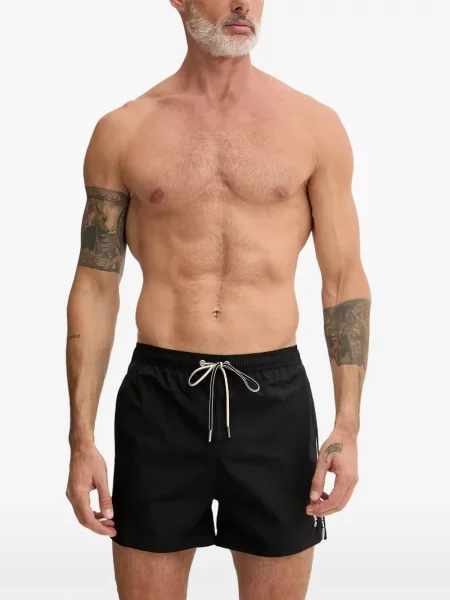 Slip de baie Karl Lagerfeld cu imagine cu cordon negru