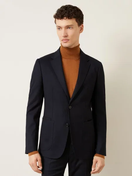 Zegna Oblek Drop 8 Extra Slim Fit tmavě modrá