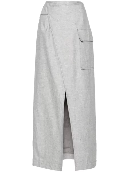 Fusta maxi Remain cu crăpătură gri