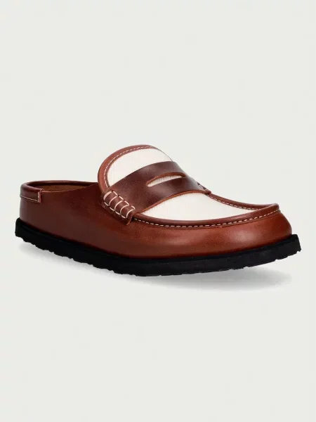 Birkenstock Naples Wrapped Canvas șlapi mocasini pentru femei din piele
