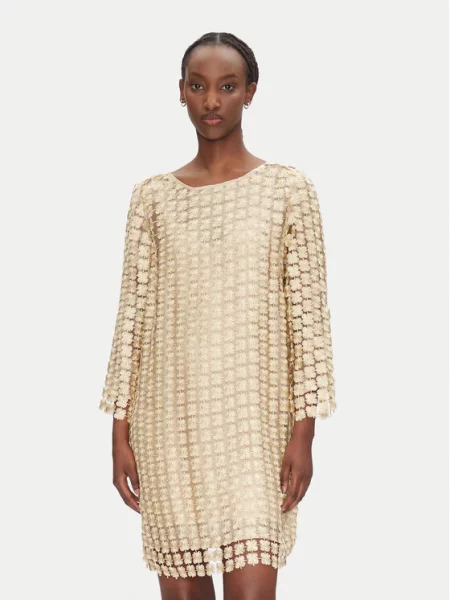 Cocktail obleka Bruuns Bazaar zlata