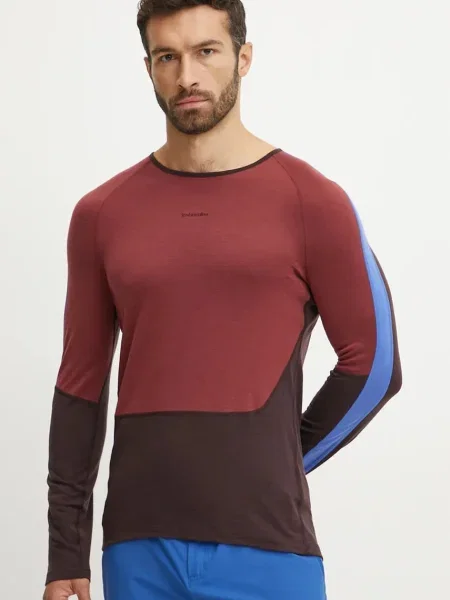 Longsleeve termoaktywny icebreaker Merino Sonebula LS Crewe bittersweet/port