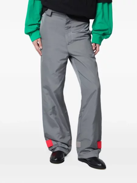 Pantaloni Lii cu bretele gri