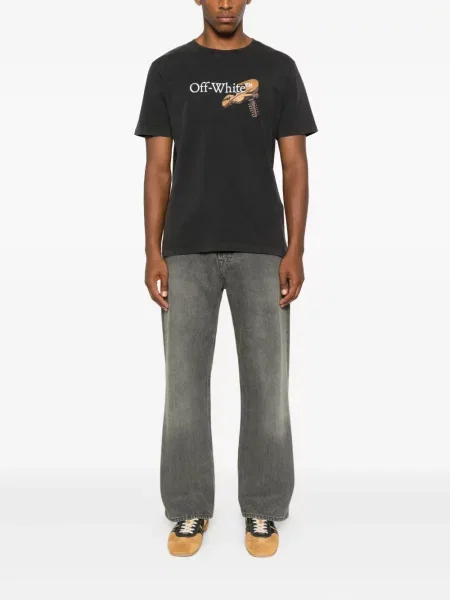 Tricou Off-white cu imagine alb