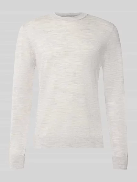 Sweter w kroju regular fit z czystej wełny Jake*s Studio Men biały