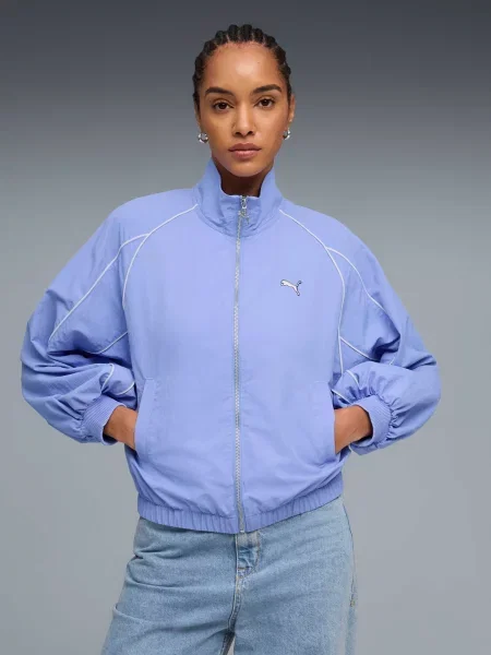 Куртка Puma з пишними рукавами фіолетова