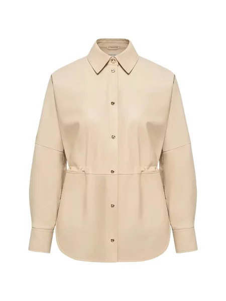 Lung cămașă Moncler din piele