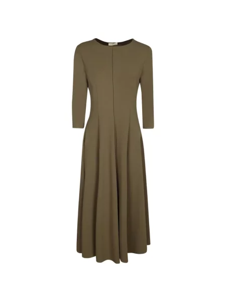 Rochie midi Blanca Vita cu mâneci trei sferturi verde