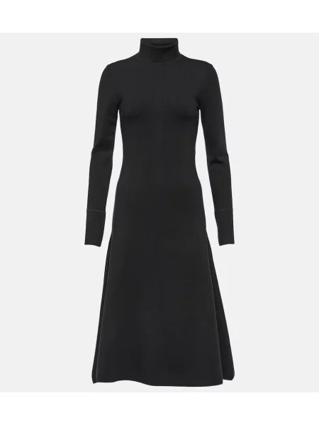 Rochie midi Joseph de mătase până la genunchi de costum negru