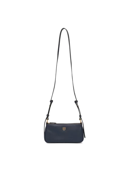Torebka crossbody Pinko skórzana niebieska