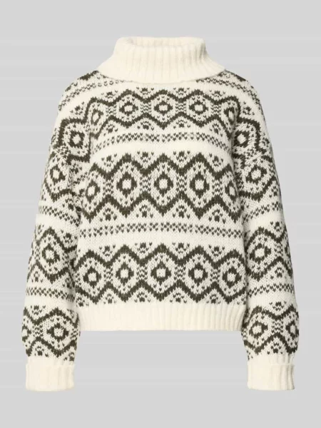 Golf o kroju regular fit ze wzorem na całej powierzchni model ‘CARIN’ Only