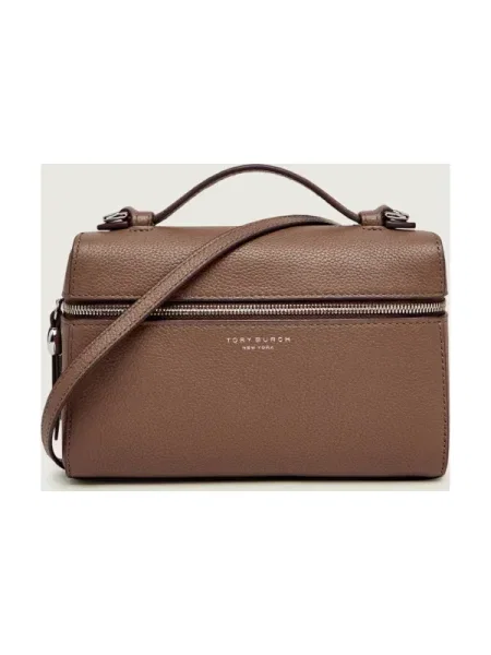 Geanta de piele Tory Burch din piele bej