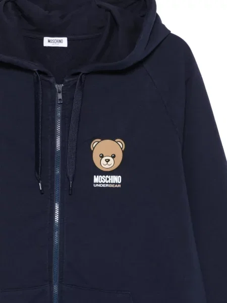 Hanorac cu glugă Moschino albastru