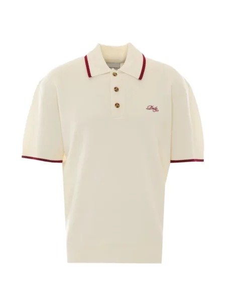 Tricou polo Drole De Monsieur cu broderie de lână