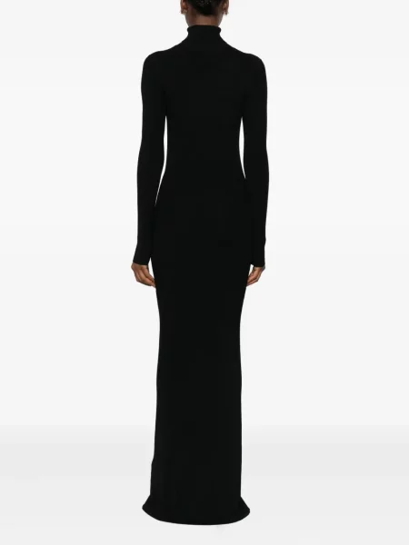 Rochie maxi Brandon Maxwell drapată negru