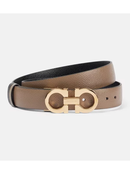 Curea Ferragamo din piele bej