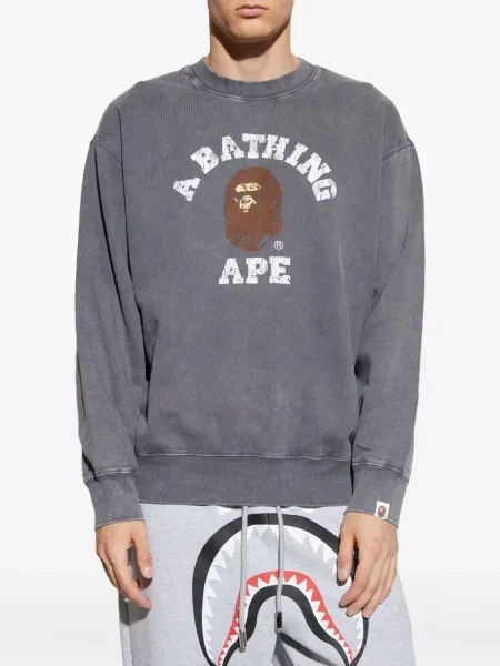 Mikina A Bathing Ape® s potiskem šedá