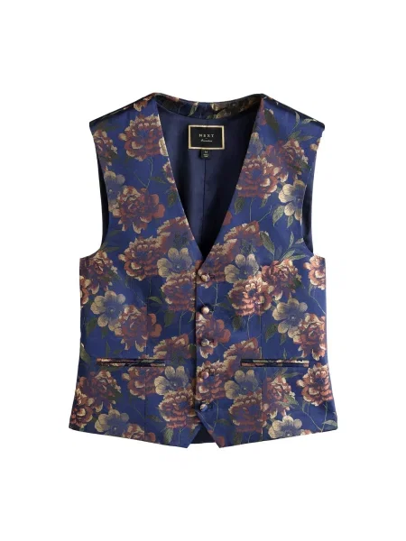 Next Vestă de costum bleumarin kaki / oliv maro