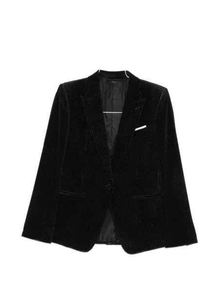 Sacou Tom Ford de catifea cu buline negru