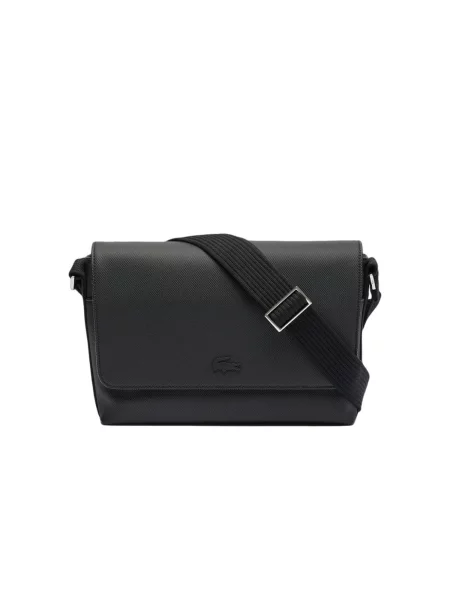 LACOSTE Torba preko ramena Lacoste Sacoche rabat S Classic Homme Noir' crna